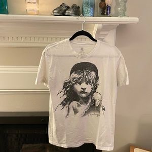 Les Miserables white t-shirt, size large